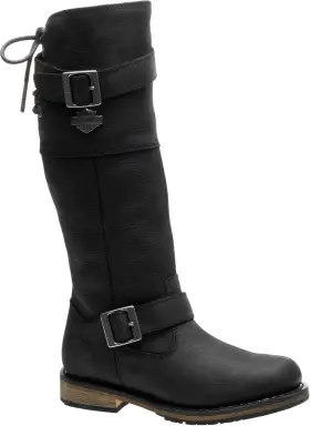 D87155 Harley-davidson Wolverine Womens Kirtland Ride Black Motorcycle Boots 8