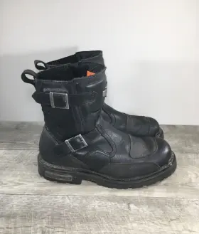 D91692 Harley-davidson Men S Motorcycle Manifold Buckle Leather Boots Size 11 M