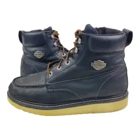 D93135 Harley-davidson Boots Mens 9m Black Waterproof Leather Workwear Outdoor