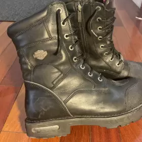 D961121 Harley-davidson D93505 Black Leather Sz 13 Boots Biker Combat Motorcycle Riding