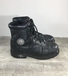 D94169 Harley-davidson Mens Motorcycle Diversion Lace Up Leather Boots Size 10.5