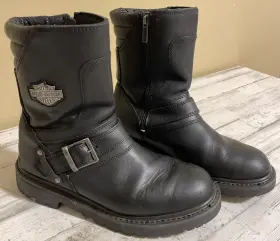 D95194 Harley-davidson 8.25 Inch Booker Side-zip Engineer Motorcycle Boot Men S 9.5m