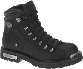 D96017 Harley-davidson Mens Electron Leather Motorcycle Casual Boot 8 Black