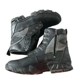 D96048 Harley-davidson Mens Flint Black Leather Waterproof 10.5 Motorcycle Boot