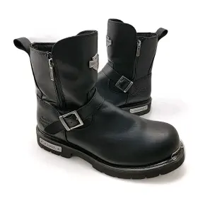 D96090 Harley-davidson Startex Mens Size 13m Black Leather Motorcycle Boots Euc