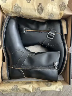 D963667 Harley-davidson Dendon D93667 Mens Black Leather Motorcycle Boots Us 12m