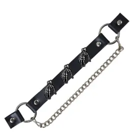 Bnl1025-39249 Hot Leathers Bnl1025 Skeleton Hands Medallion Boot Chain For Motorcycle Boots