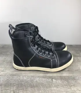 Btm1014 Hot Leathers Black High Top Motorcycle Riding Biker Mens Sneakers 10