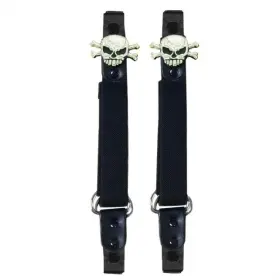 Bua2016 Hot Leathers Skull Nft Bones Motorcycle Riding Pant Clips