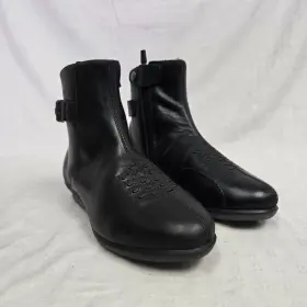 3403-0255 Icon Sacred Low Leather Motorcycle Boots Black Womens 5 Us Closeout Was 120