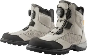 3403-1177 Icon Gray Stormhawk Boots - Size 9.5 Waterproof Street Bike