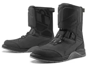 3403-1241 Icon Alcan Ce Mens Waterproof Motorcycle Boots Black 12 Usa