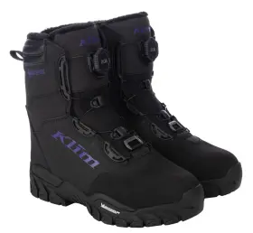 3460-000-006-016 Klim Fierce Gtx Boa Snowmobile Boots Gore-tex Thinsulate Black/purple Womens 6