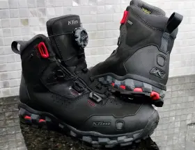 3926-001-009-610 Klim Outlander Gtx Gortex Boots Asphalt And High Risk Red Mens 9