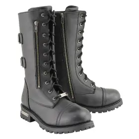 Milwaukee Leather 192359154999 Men S 13-inch-tall Tactical Black Lace-up Boots Zipper