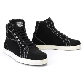 Mbm9107 Milwaukee Leather 192359228102 Mens Black Suede With White Stitching