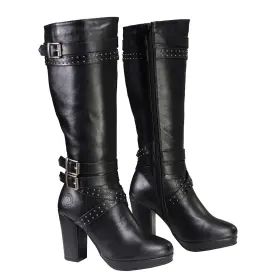 Milwaukee Leather 192359327843 Womens Tall Premium Black Fashion Casual Biker Style Boots Milwaukee Leather 192359327843 Womens Tall Premium Black Fashion Casual Biker Style Boots