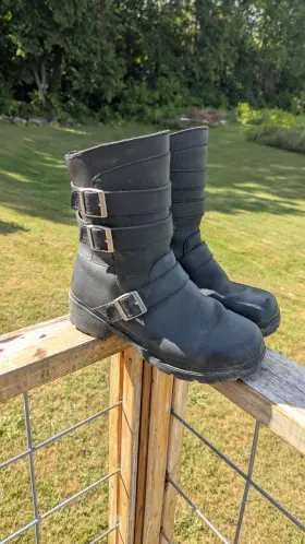 098249kw2001144 Milwaukee Leather Co Womens Motorcycle Boots Sz 9.5