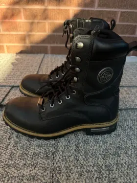 Mbm9095 Milwaukee Leather Mens Genuine Black Boots Size 12 Usa