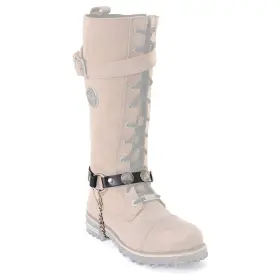 Mla3001-chain Milwaukee Leather Silver Boot Chain With Vintage Native American Medallion &