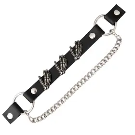 Mla3006-chain Milwaukee Leather Mla3006 Silver Biker Chain For Motorcycle Boots With Skeleton