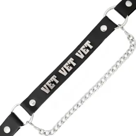 Mla3013-chain Milwaukee Leather Silver Vet Emblem Boot Chain With Adjustable Strap Mla3013