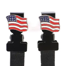 Mla4003-usa-flag Milwaukee Leather Mla4003 Motorcycle Biker Usa Flag Emblem Elastic Bungee Clips