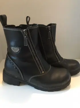 Mvb206 Milwaukee Leather Clothing Destiny Womens Sz 8.5c Motorcycle Zipper Biker Boots Black Mvb206 Milwaukee Leather Clothing Destiny Womens Sz 8.5c Motorcycle Zipper Biker Boots Black