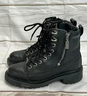 Mb208 Milwaukee Motorcycle Biker Boot Accelerator Freedom Flex Womens Sz 6.5b
