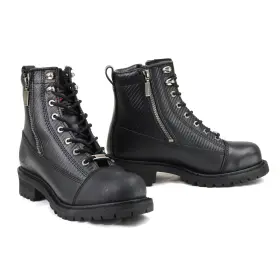 Mb4089eee Milwaukee Motorcycle Clothing Co. Mmcc Mb408 Mens Accelerator Black Leather Biker Boots - Riding Footwear