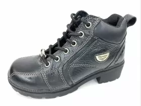 Mvb236 Milwaukee Motorcycle Clothing Co. Womens 6b 6 B Black Leather Deceiver Boots