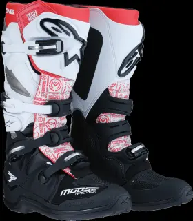 0212024-1225-9 Moose Offroad Tech 7 Boots - Sz 9 Black/white/red Part