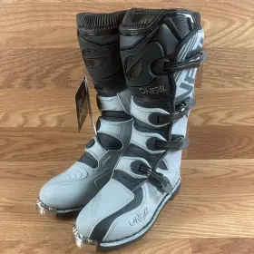 0332-409 Oneal Oftneal Element Mens Motorcycle Boots Off-road Mx Motocross Size 9 - Gray/black