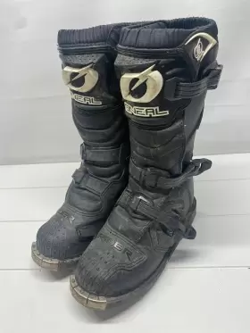0335106 Oneal Rider Pro Black Boots Youth Size 6 Mx Motocross Atv Oftneal