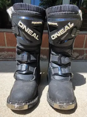 25860 Oneal Kids Rider Mx Black Motocross Boots Youth Size 13