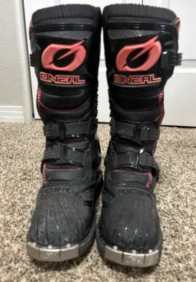 26811 Oneal Rn#84742 Po#26811 O Neal Mx Rider Black/pink Off Road Motocross Boots Youth Girls Size 4 Read