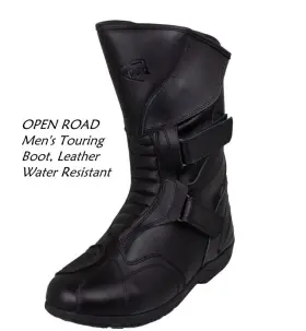 Am-sh-012 Open Road - Street Motorcycle Boots Leather Eu46 Uk12 Us13 New Half Price