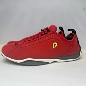 00105 Piloti Spyder S1 Racing Driving Shoes Sneakers Mens Size 13 Red Suede Black Trim