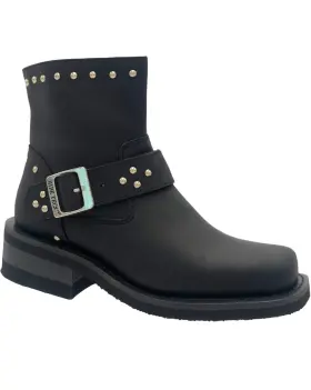 8811l Ride Tecs Womens 8.5 Leather Motorcycle Comfort Everyday Street Boot-