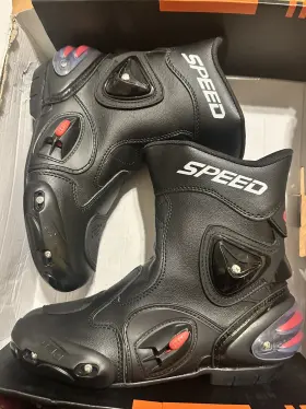Riding Tribe A030017-a004-black-45 Lkn Ankle Joint Protective Gear Motorcycle Boots Shoes For Racing Size 41