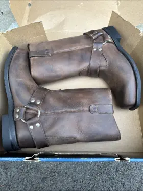 098316 River Road Harness Style Boots Brown Size 10.5 Us Motorcycle Boot