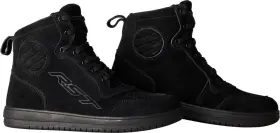 103052blk-46 Rst Hi-top Moto Sneaker 11 Black Suede