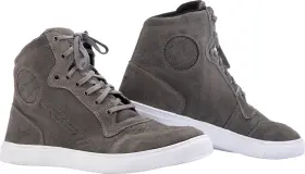 103052gry-43 Rst Hi-top Moto Sneaker 9 Gray Suede