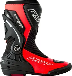 103700f.red-47 Rst Tractech Evo D3o Motorcycle Boots Black And Fluorescent Red