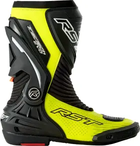 103700f.yel-45 Rst Tractech Evo D3o Motorcycle Boot Black/flo Yellow Size 11.5