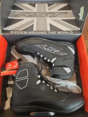 103053 Rst 3053 Sabre Moto Mens Ce Motorcycle Short Boots Black White Size 11
