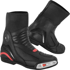 Bt-6002 Saga Moto Men S Motorbike Boots Leather Waterproof Riding Shoes Ankle Protection Non-slip