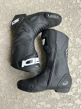 0034316-con Sidi Performer Ce Motorcycle Motorbike Boots Black Size 44 Great Condition