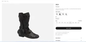 2000-0051-44 Sidi Rex Street Motorcycle Riding Boots Black/red Eu 44 Us 10