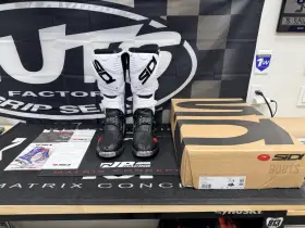 2300-0106-44 Sidi Crossfire 3 Ta Mx Boots Black/white Size 10 Us Eur 44 Nice